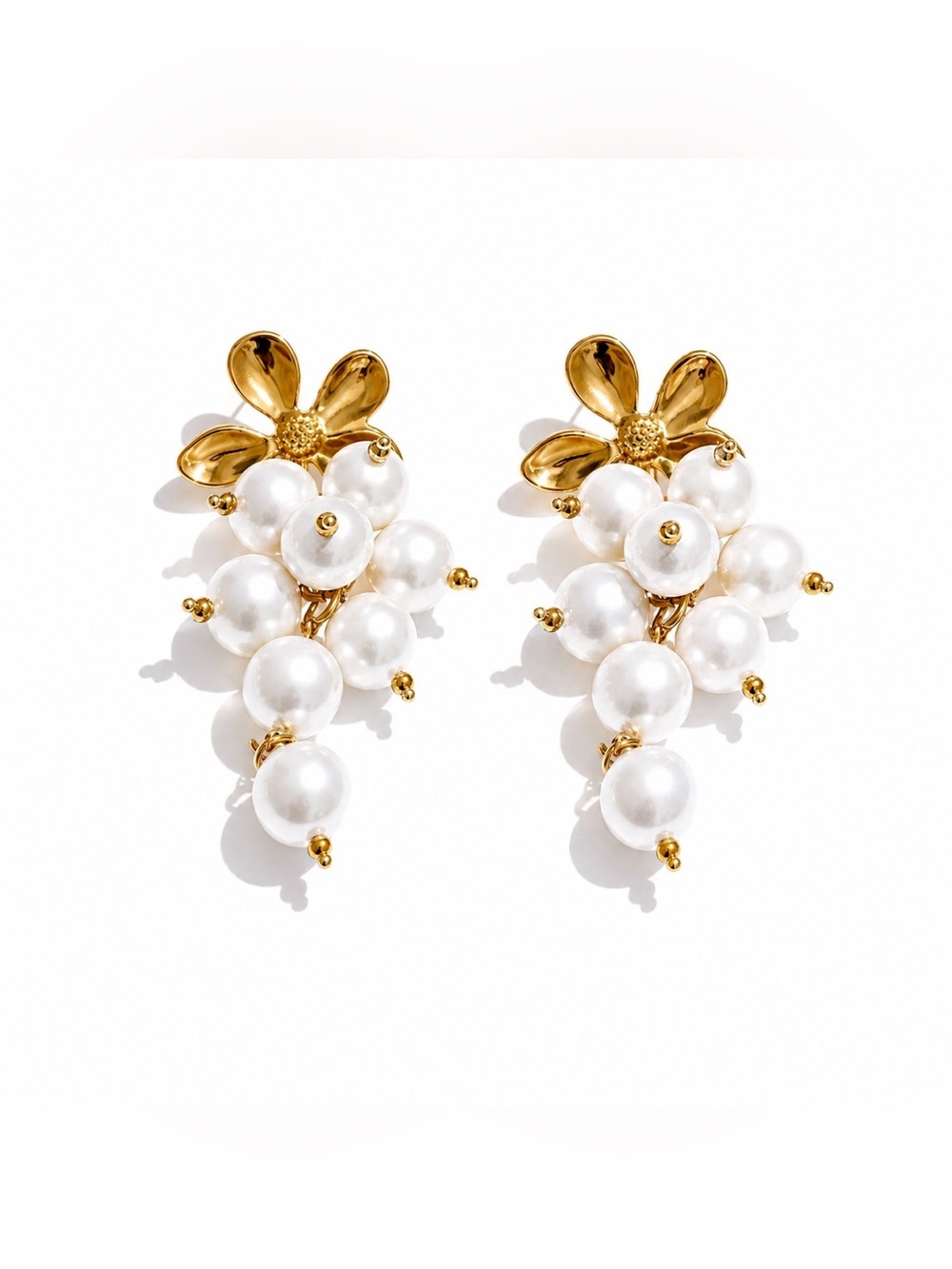 Pearl Blossom Cascade Earrings